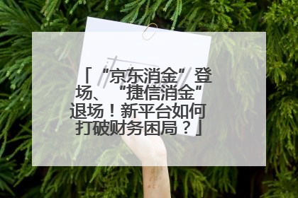 “京东消金”登场、“捷信消金”退场！新平台如何打破财务困局？