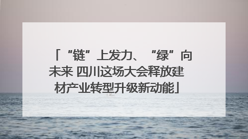 “链”上发力、“绿”向未来 四川这场大会释放建材产业转型升级新动能