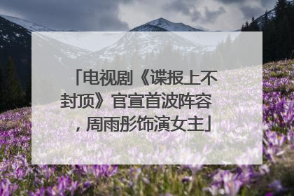 电视剧《谍报上不封顶》官宣首波阵容，周雨彤饰演女主