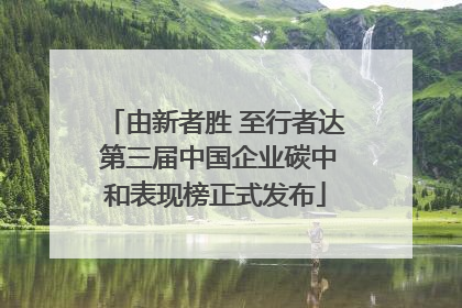 由新者胜 至行者达 第三届中国企业碳中和表现榜正式发布