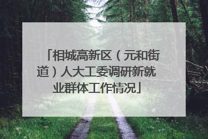 相城高新区（元和街道）人大工委调研新就业群体工作情况