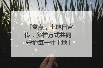 盘点，土地日宣传，多样方式共同守护每一寸土地