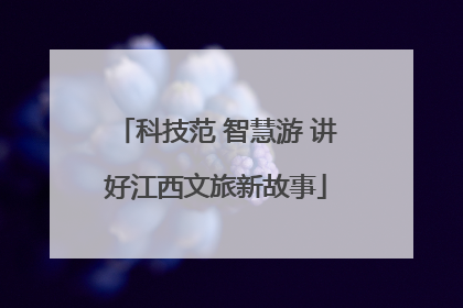 科技范 智慧游 讲好江西文旅新故事
