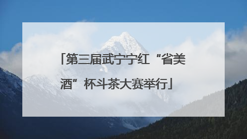 第三届武宁宁红“省美酒”杯斗茶大赛举行
