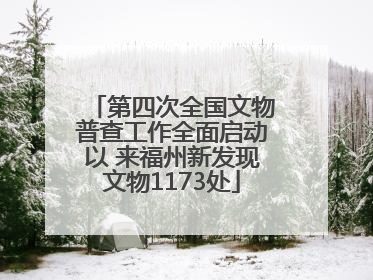 第四次全国文物普查工作全面启动以 来福州新发现文物1173处