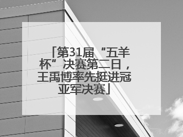 第31届“五羊杯”决赛第二日，王禹博率先挺进冠亚军决赛