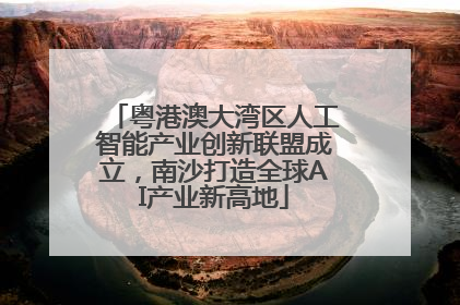 粤港澳大湾区人工智能产业创新联盟成立，南沙打造全球AI产业新高地