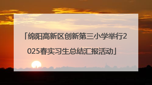 绵阳高新区创新第三小学举行2025春实习生总结汇报活动