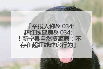 举报人称& 034;超红线建房& 034;！新宁县自然资源局：不存在超红线建房行为