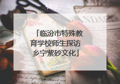 临汾市特殊教育学校师生探访乡宁紫砂文化
