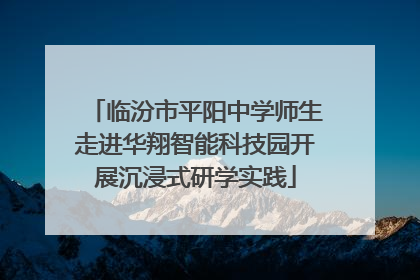 临汾市平阳中学师生走进华翔智能科技园开展沉浸式研学实践