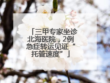 三甲专家坐诊北海医院，2例急症转运见证“托管速度”