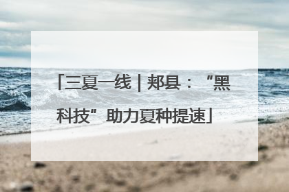 三夏一线｜郏县：“黑科技”助力夏种提速
