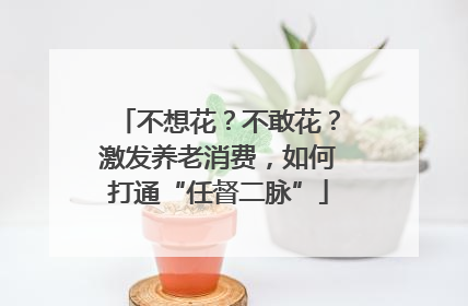 不想花？不敢花？激发养老消费，如何打通“任督二脉”