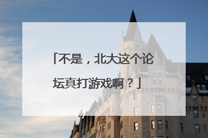 不是，北大这个论坛真打游戏啊？