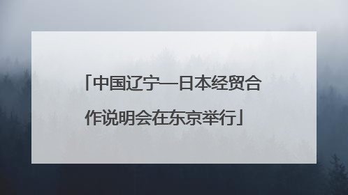 中国辽宁—日本经贸合作说明会在东京举行