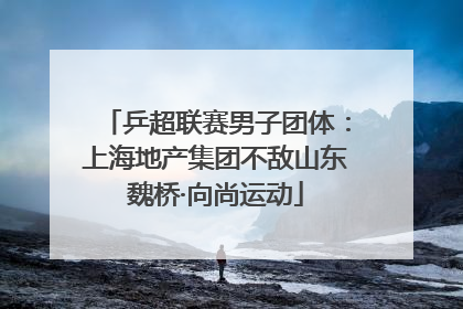 乒超联赛男子团体：上海地产集团不敌山东魏桥·向尚运动