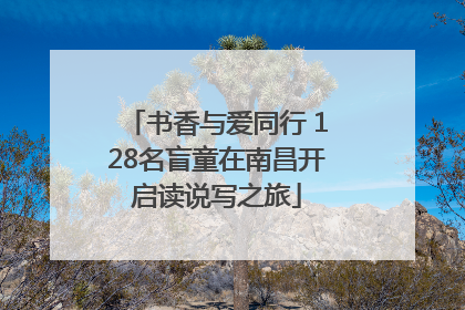 书香与爱同行 128名盲童在南昌开启读说写之旅