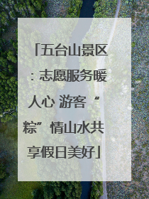 五台山景区:志愿服务暖人心 游客“粽”情山水共享假日美好