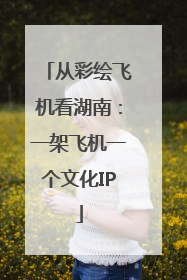 从彩绘飞机看湖南：一架飞机一个文化IP