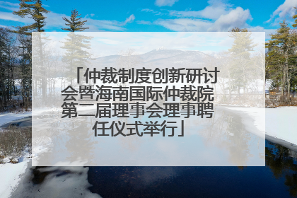 仲裁制度创新研讨会暨海南国际仲裁院第二届理事会理事聘任仪式举行