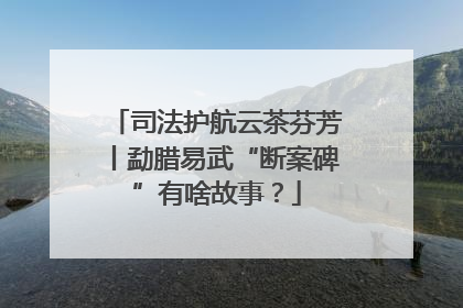 司法护航云茶芬芳丨勐腊易武“断案碑”有啥故事？