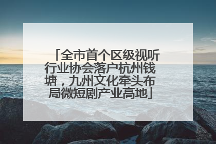 全市首个区级视听行业协会落户杭州钱塘，九州文化牵头布局微短剧产业高地