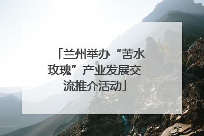 兰州举办“苦水玫瑰”产业发展交流推介活动