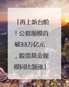 再上新台阶！公募规模首破33万亿元，股票基金规模同比领涨
