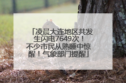 凌晨大连地区共发生闪电7649次！不少市民从熟睡中惊醒！气象部门提醒