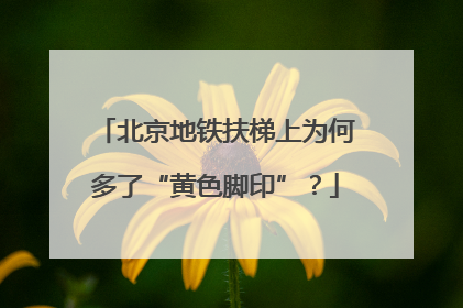 北京地铁扶梯上为何多了“黄色脚印”？