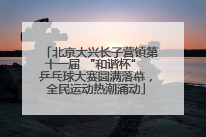 北京大兴长子营镇第十一届 “和谐杯” 乒乓球大赛圆满落幕，全民运动热潮涌动