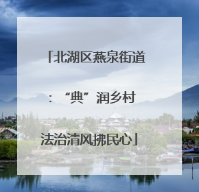 北湖区燕泉街道：“典”润乡村 法治清风拂民心