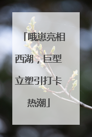 哦崽亮相西湖，巨型立塑引打卡热潮