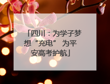 四川：为学子梦想“充电” 为平安高考护航