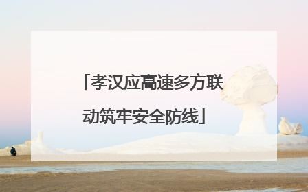 孝汉应高速多方联动筑牢安全防线
