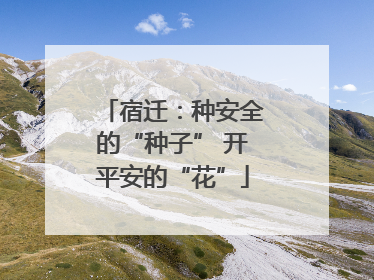 宿迁：种安全的“种子” 开平安的“花”