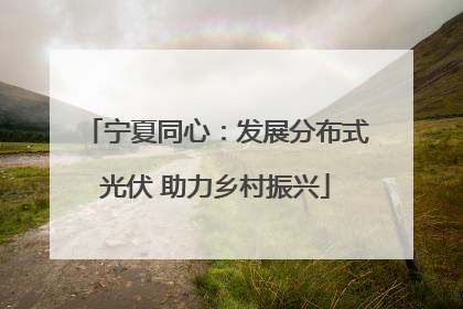 宁夏同心：发展分布式光伏 助力乡村振兴