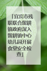宜宾市残联联合留耕镇政府深入留耕镇中心幼儿园开展食堂安全检查