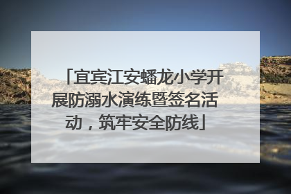 宜宾江安蟠龙小学开展防溺水演练暨签名活动，筑牢安全防线