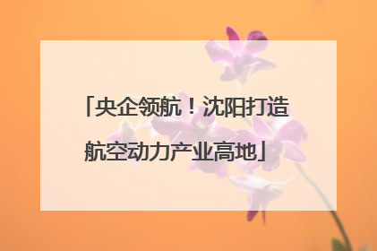 央企领航！沈阳打造航空动力产业高地