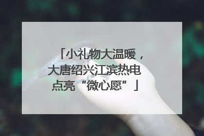 小礼物大温暖，大唐绍兴江滨热电点亮“微心愿”