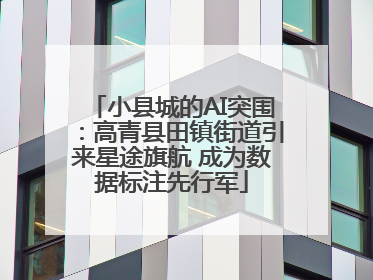 小县城的AI突围：高青县田镇街道引来星途旗航 成为数据标注先行军