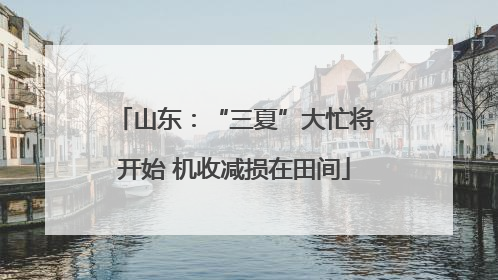 山东：“三夏”大忙将开始 机收减损在田间