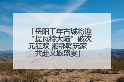 岳阳千年古城将迎“提瓦特大陆”破次元狂欢 湘鄂赣玩家共赴文旅盛宴
