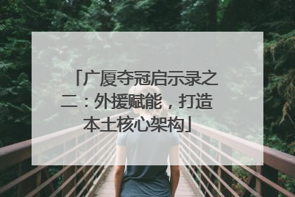 广厦夺冠启示录之二：外援赋能，打造本土核心架构