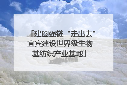 建圈强链“走出去” 宜宾建设世界级生物基纺织产业基地