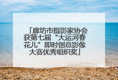 廊坊市摄影家协会获第七届“大运河春花儿”即时创意影像大赛优秀组织奖