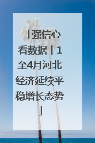 强信心 看数据丨1至4月河北经济延续平稳增长态势