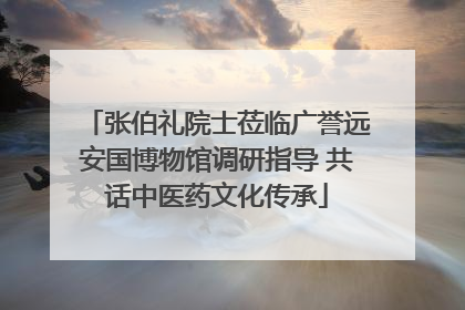 张伯礼院士莅临广誉远安国博物馆调研指导 共话中医药文化传承